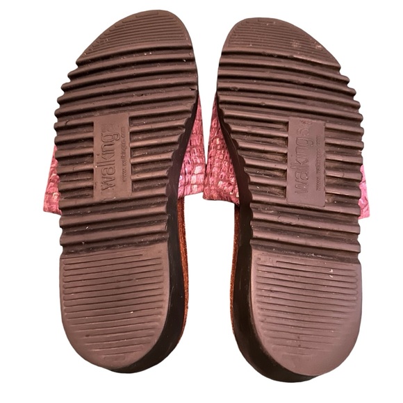 Walking Co Slip-On Flatform Suede & Leather Wedges Size 9 - Picture 6 of 7